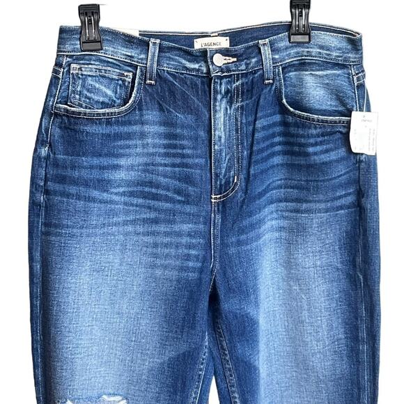 L’AGENCE Ezra Ultra High Rise Stovepipe Jeans in Newberry Blue Size 29 - Picture 6 of 11